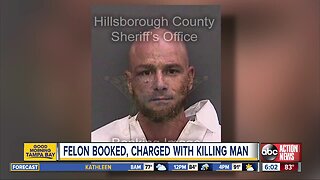 Convicted felon arrested, charged with killing man