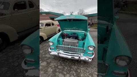 Eastern Hot Rodder: Check out this '55 Chevy hot rod we saw at the Martins Creek School Car Show.