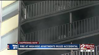 Fire at University Club Tower apartments ruled accidental