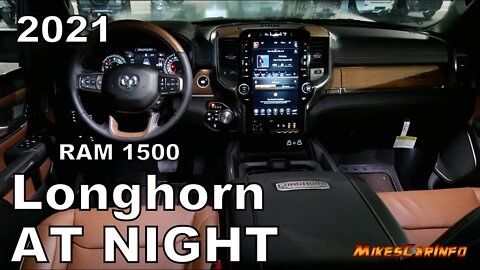 AT NIGHT: 2021 RAM 1500 Longhorn - Interior & Exterior Lighting Overview