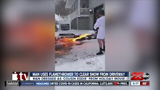 Check This Out: Man uses flamethrower to clear snow from driveway