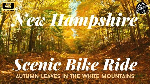 Fall Foliage 2022 New Hampshire Tour Scenic Bike Ride in New England 4k Autumn Relaxation or Workout