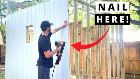 How to Install Shed Siding (T1-11 and LP SmartSide Panel Installation)