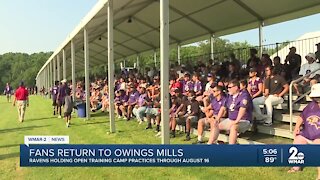 Fans return to open practice at Owings Mills performance center