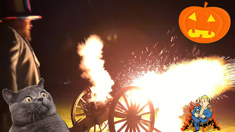 Cannon Fire at Night (slo-mo) 🇺🇸