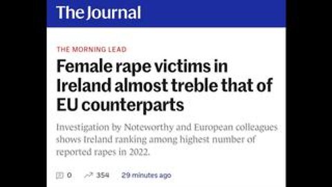 Ireland - Rape Victims Almost Treble that of EU Average