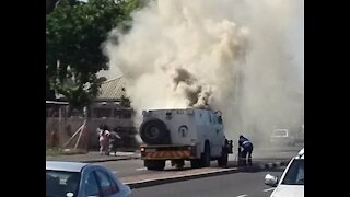 CIT truck in flames in Elsies