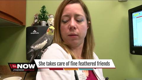 She takes care of fine feathered friends