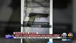 Port St. Lucie police investigate Snapchat threat to Treasure Coast High School