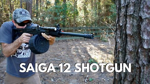 12 Gauge AK47 (Tromix Saiga 12) VS TREE!