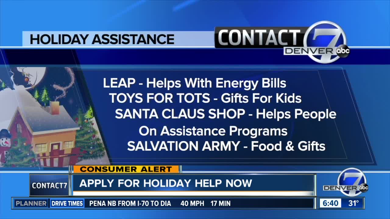 Deadline looming for holiday assistance programs