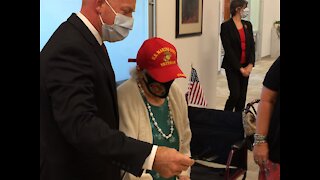 World War Two era marine celebrates her 99th birthday