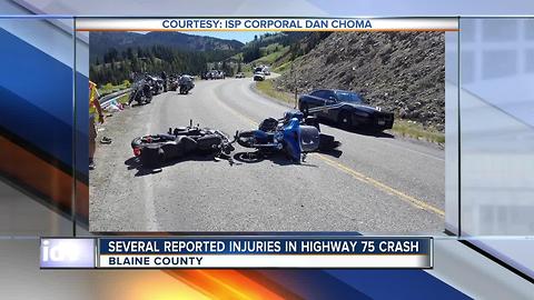 Multiple people injured in motorcycle crash north of Galena Summit