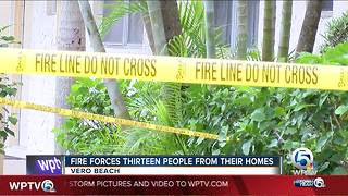 13 people forced from home due to fire
