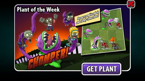 Plants vs Zombies 2 - Epic Quest - Premium Plant Showcase - Chomper - June 2022