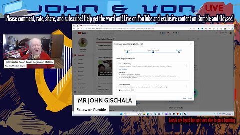 JOHN AND VON LIVE | YOUTUBE REEDUCATION
