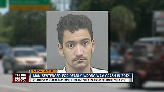 Man finally sentenced for deadly wrong-way crash in 2012