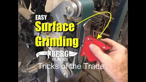 How to Easily Surface Grind or flat sand knives on any 2x72 grinder