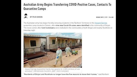 Australian Army Forcabily Removing CV19 and Conact People From Homes to Quarantine Camp