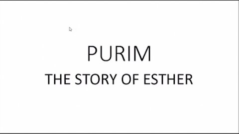 Purim The story of Ester