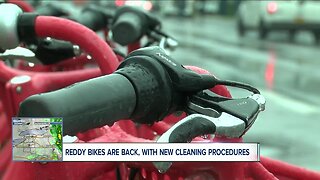 Reddy bikes return, equipped with hand sanitizer and disinfecting procedures