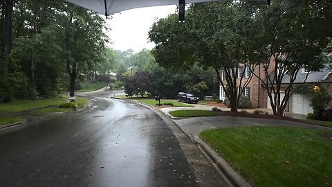 Walking American Neighborhoods And Suburbs In The Rain | Nature Sounds For Sleep And Study
