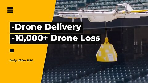 Drone Delivery At Stadium, 10,000 Drone A Month Loss