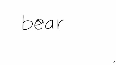 Drawing Art | How to draw a bear using a word " Bear "