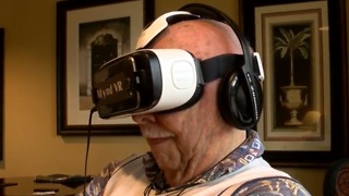 Seniors experiencing virtual reality
