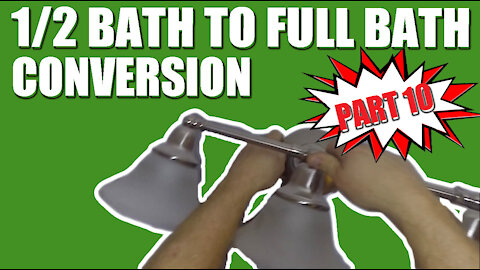 Converting a 1/2 Bath to a Full Bath Part 10
