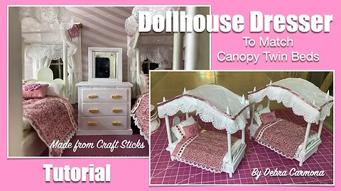 Dollhouse Dresser From Craft Sticks Tutorial