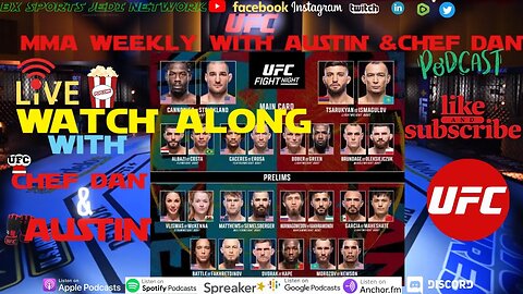 UFC VEGAS 66 WATCHALONG /MMA WEEKLY WITH AUSTIN & CHEF DAN PODCAST