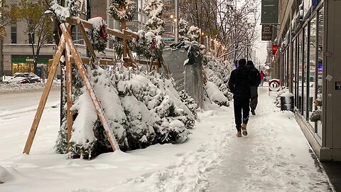 New York City Live: Morning Snow in Flatiron District ❄️