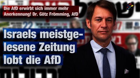 Die AfD erwirbt sich immer mehr Anerkennung! Dr. Götz Frömming AfD