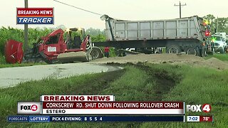 Corkscrew road blocked by semi crash; truck has been uprighted (7am update)