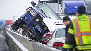 2 Leap From Bridge In 'Bumper Car' Pileup On Icy Montana Highway