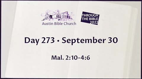 Through the Bible 2022 (Day 273)