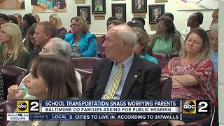Baltimore County parents request hearing on school transportation