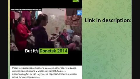 West uses videos from Donbass 2014 presenting them as "The torment of the children of Kharkiv"
