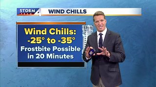 Dangerously cold wind chills coming Friday morning