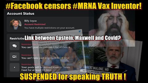 #Facebook censors #MRNA INVENTOR ! Link between #Epstein , #Maxwell and #Covid ?