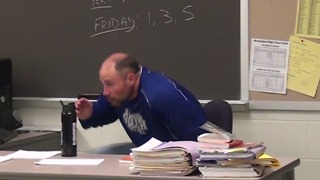 Students Pull Air Horn Prank on Teacher