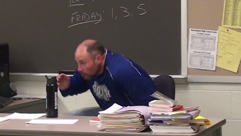 Students Pull Air Horn Prank on Teacher