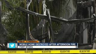 Crews respond to trailer fire in Fort Myers