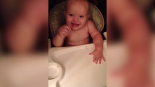 Baby Boy Dances In His High Chair