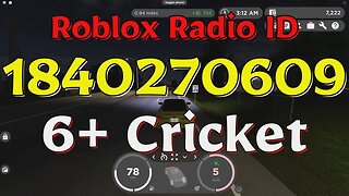 Cricket Roblox Radio Codes/IDs