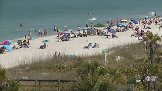 How will Pinellas County enforce countywide beach closures?