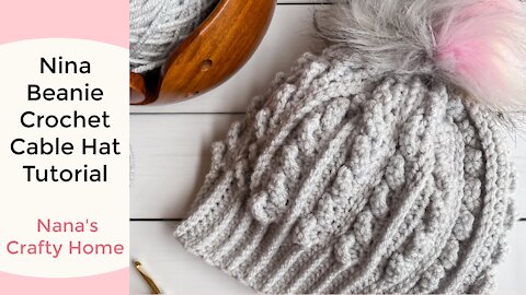 Crochet Side to Side Hat - How to Crochet the Nina Beanie Hat Crochet Pattern