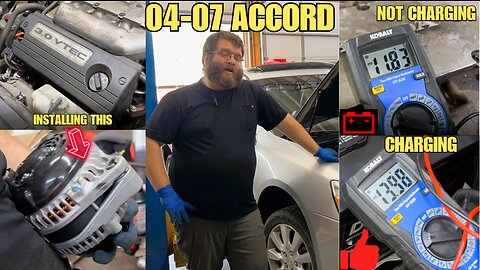 04-07 3.0 V6 Honda Accord Alternator Replacement (battery light on)