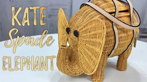 Kate Spade Strut Your Stuff Wicker Elephant Purse Bag Review